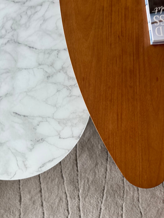 Mesas de Centro com Tampo em Madeira e Resina