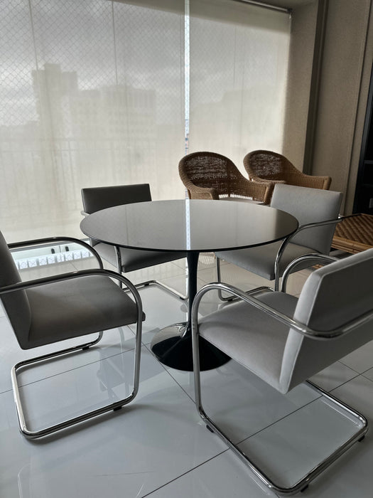 Mesa de Jantar Redonda Preta