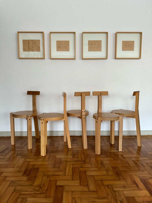 Conjunto com 6 Cadeiras "Girafa"- Marcenaria Baraúna