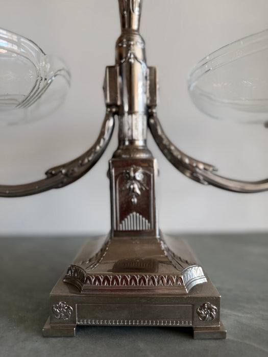Fruteira Vintage em Prata Estilo Art Déco
