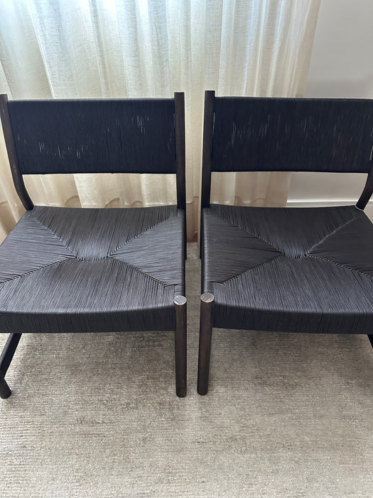 Par de Poltronas em Madeira Escura com Tramas Artesanais - Zara Home