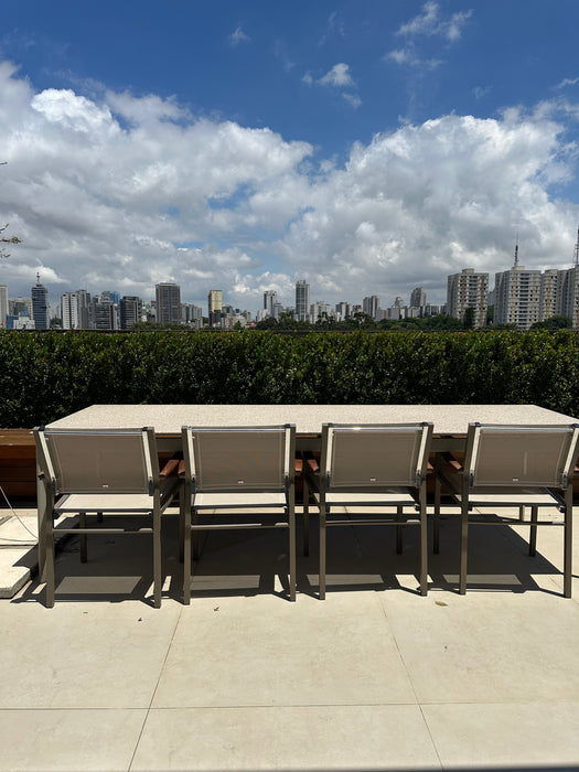 Conjunto Outdoor com Mesa de Jantar e 4 Cadeiras "Ônix" - Franccino  e Mac Design