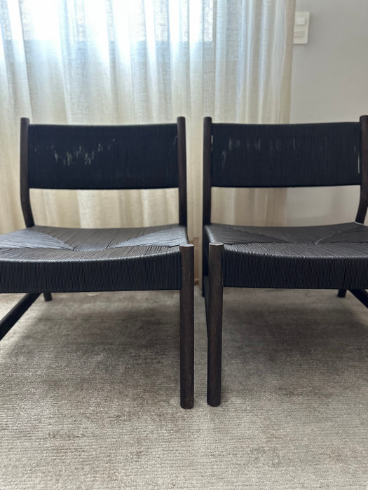 Par de Poltronas em Madeira Escura com Tramas Artesanais - Zara Home