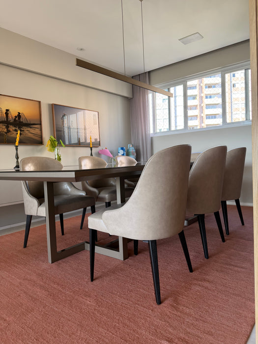 Conjunto com 8 Cadeiras em Couro – Brentwood