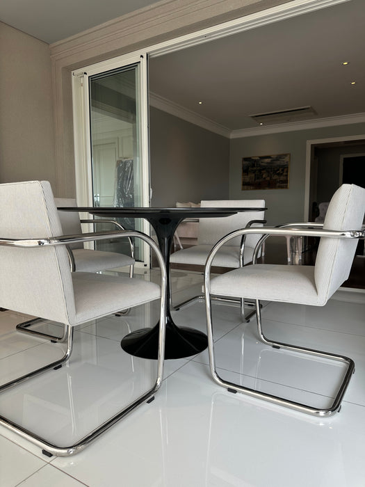 Mesa de Jantar Redonda Preta