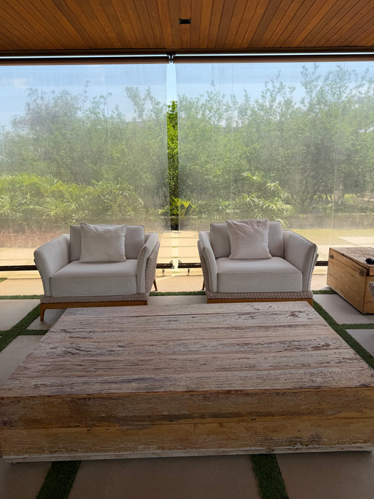Conjunto Outdoor (1 sofá + 2 poltronas (sem braço) + 2 poltronas (com braços) - Dunelli
