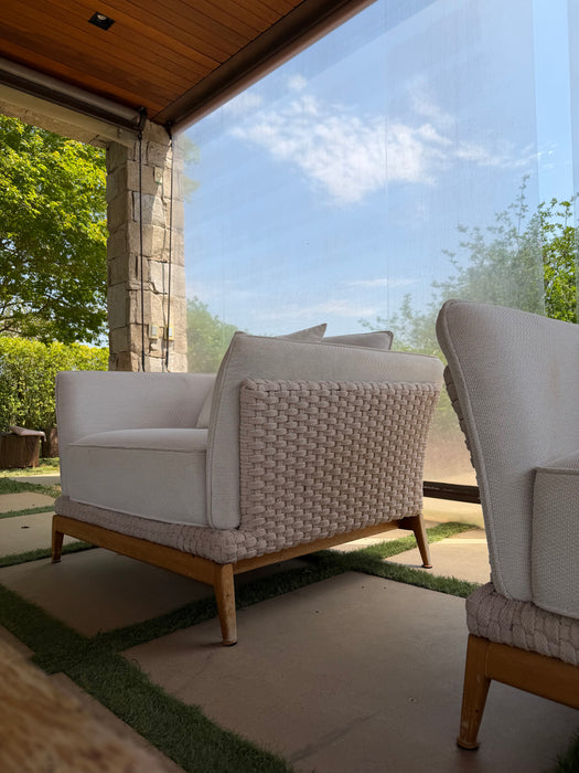 Conjunto Outdoor (1 sofá + 2 poltronas (sem braço) + 2 poltronas (com braços) - Dunelli