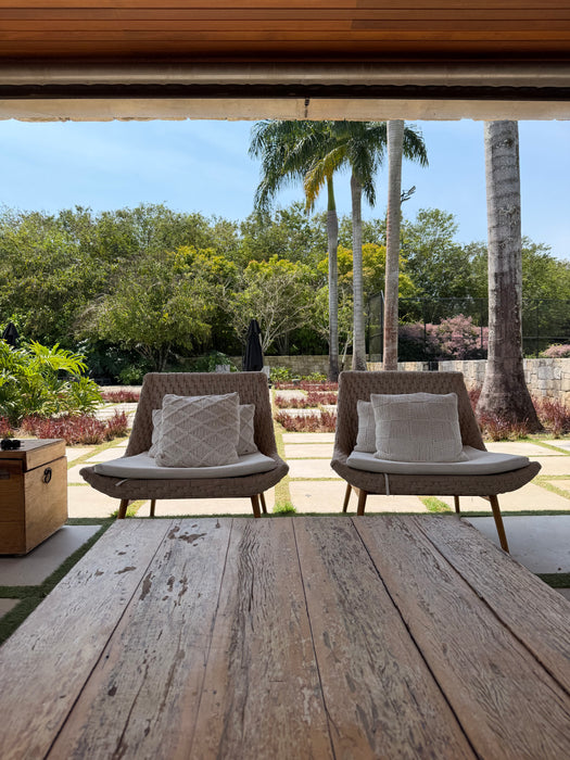 Conjunto Outdoor (1 sofá + 2 poltronas (sem braço) + 2 poltronas (com braços) - Dunelli