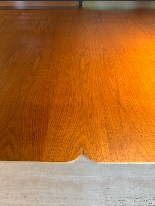 Mesa “Ping x Pong” em Freijó com Pés em Corten – Mula Preta