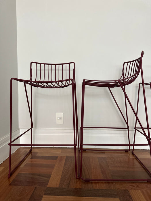 Conjunto com 4 Banquetas de Ferro