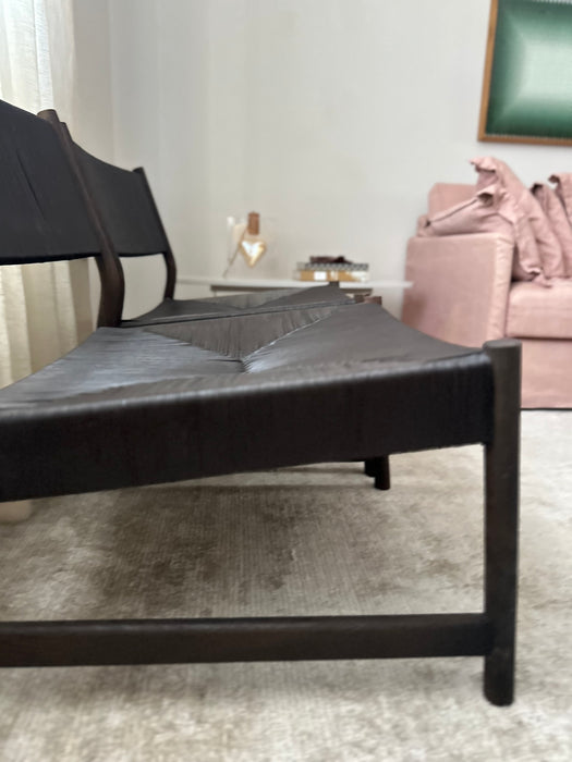 Par de Poltronas em Madeira Escura com Tramas Artesanais - Zara Home