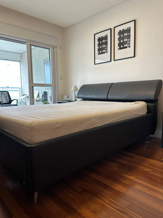 Cama de Casal "Casa KTD" com 2 Mesas de Cabeceira (colchão Incluso) - Matthias Rossow para RUF Betten