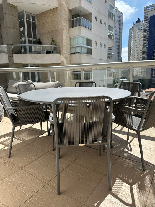 Conjunto de Mesa de Jantar "Gava" com 6 Cadeiras "Nancy" - Franccino