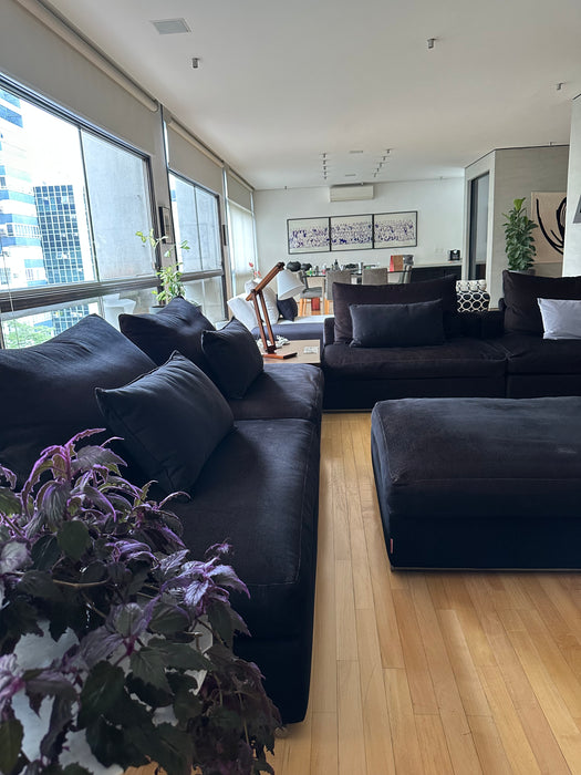 Sofá "Groundpiece" com Pufe – Antonio Citterio para Flexform