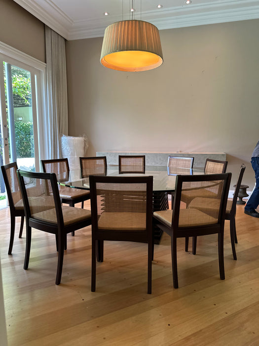 Mesa de Jantar "Fresta" com tampo em Vidro - Etel Carmona para Etel