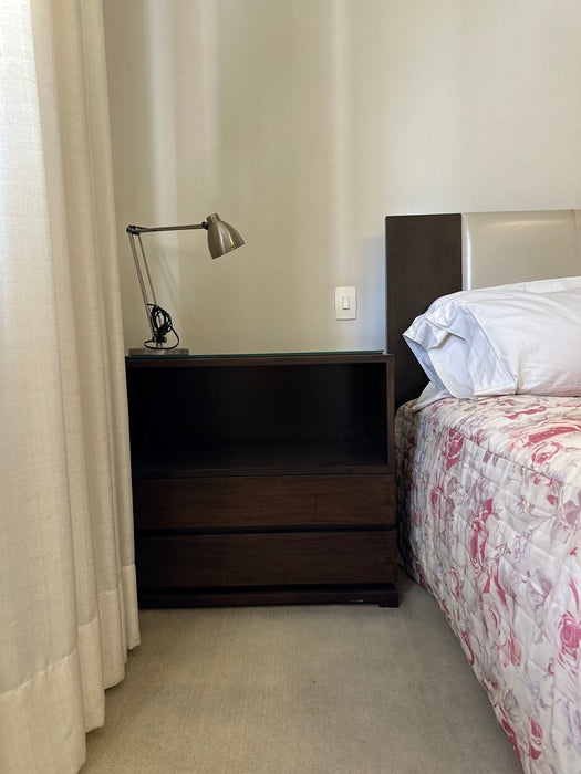 Cama de Casal com 2 Mesas de Cabeceira e Cômoda (colchão Incluso)