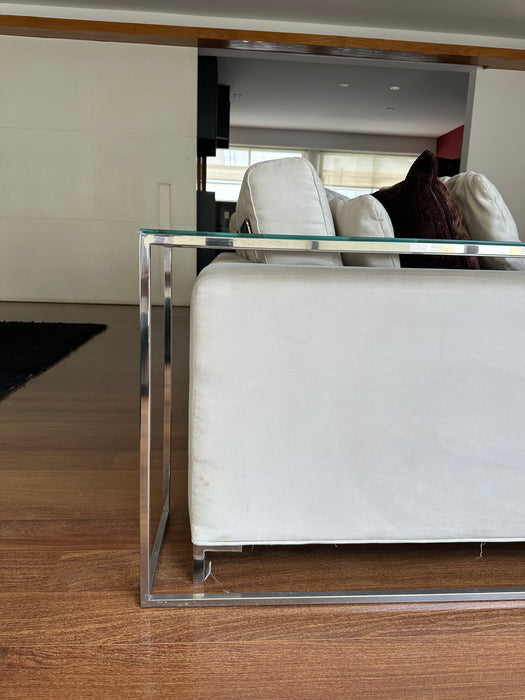 Mesa de Apoio em Inox e Vidro