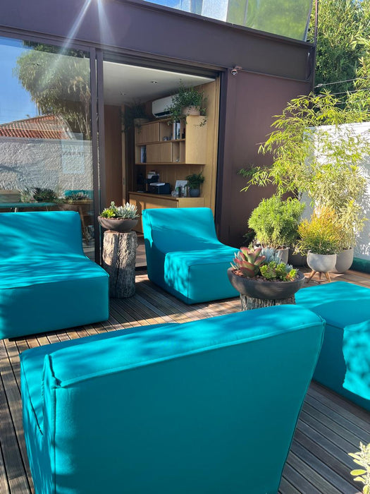 Par de Poltronas Outdoor (com capa de proteção) - Tecido Regatta Sunbrella