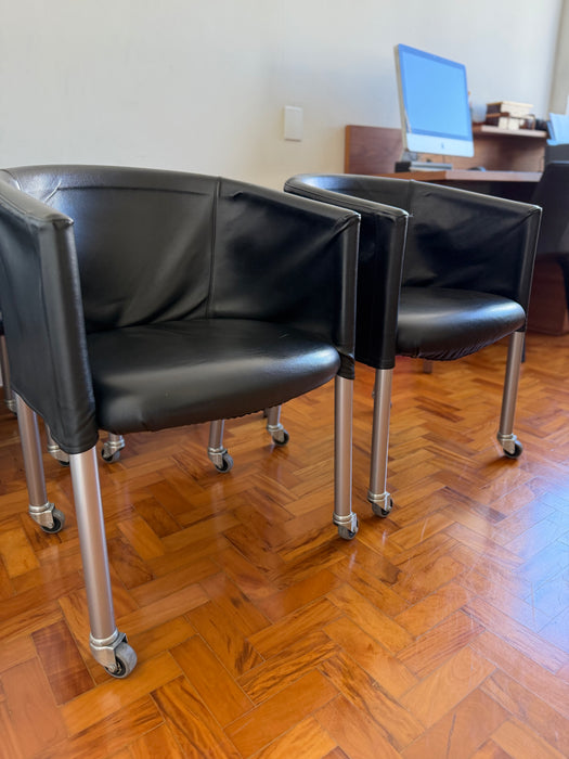 Conjunto de 4 Cadeiras "Mixer" em Couro – Antonio Citterio para Flexform