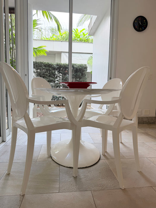 Conjunto de 4 Cadeiras "Ghost" Brancas
