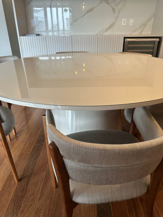 Mesa de Jantar em Laca com Tampo Giratório