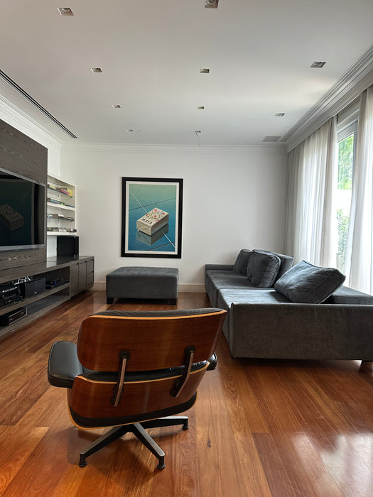 Sofá Retrátil com Pufe