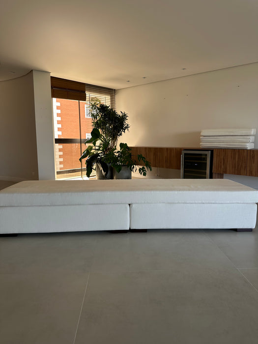 Módulo Pufe com Almofada e Encosto