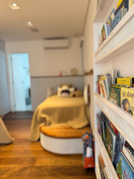 Cama Infantil com Bicama e Baú de Peseira Arredondado