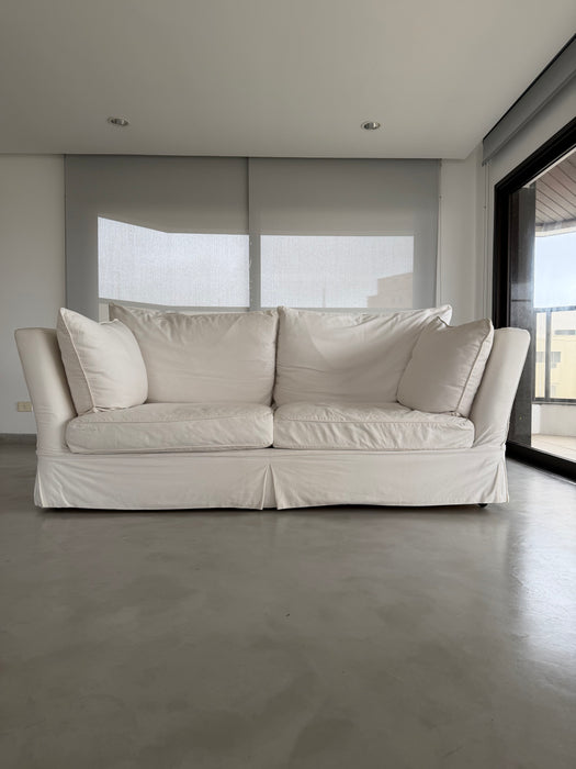 Sofá com Capa e Penas de Ganso - Shabby Chic (NY)
