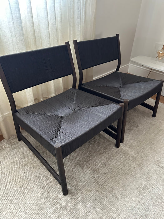 Par de Poltronas em Madeira Escura com Tramas Artesanais - Zara Home