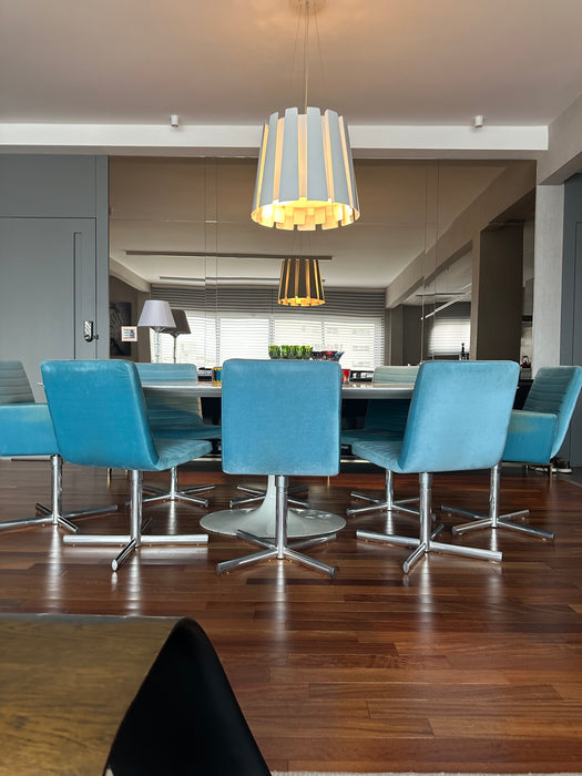 Conjunto de 8 Cadeiras Giratórias "Charly" (2 com braços) – Fahrer