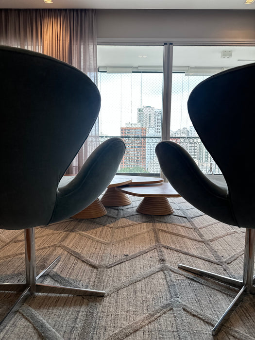 Par de Poltronas "Swan" – Breton