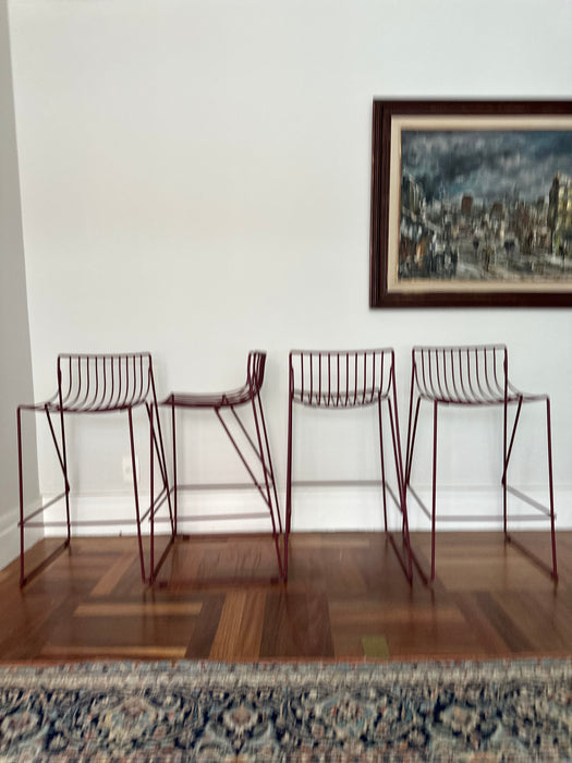 Conjunto com 4 Banquetas de Ferro
