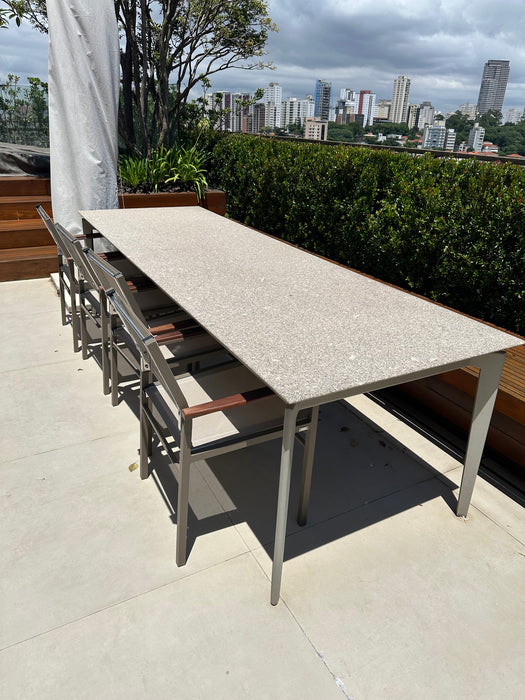 Conjunto Outdoor com Mesa de Jantar e 4 Cadeiras "Ônix" - Franccino  e Mac Design