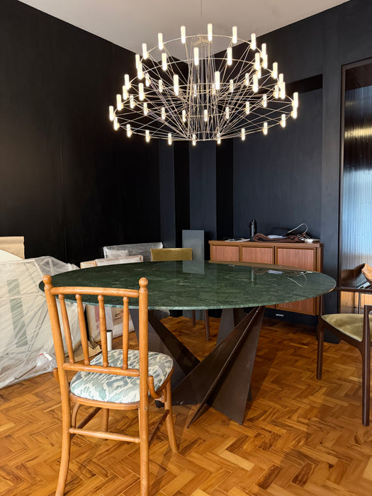 Mesa de Jantar "Tsuru" com Tampo Mármore Guatemala - Jayme Bernardo