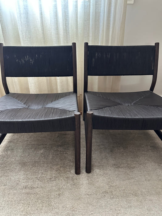 Par de Poltronas em Madeira Escura com Tramas Artesanais - Zara Home