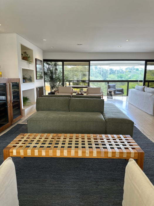 Par de Poltronas "Cut" em Madeira Tauari e Corda Náutica – Tadeu Paisan