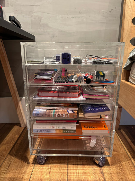 Carrinho Organizador de Acrílico