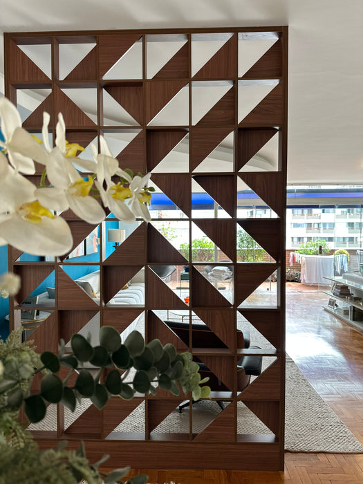 Biombo Geométrico Madeira