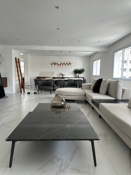 Par de Mesas de Centro "Santiago" com Tampo em Mármore - Essencial Casa Móveis