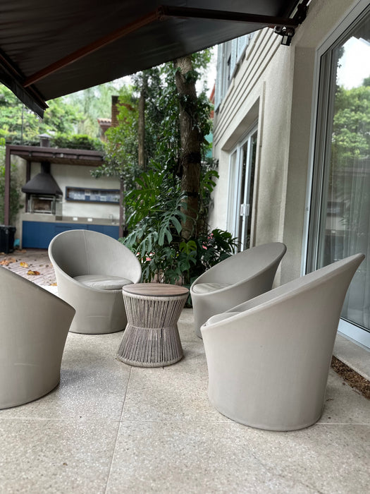 Tamborete "Fision" Cinza – Tidelli