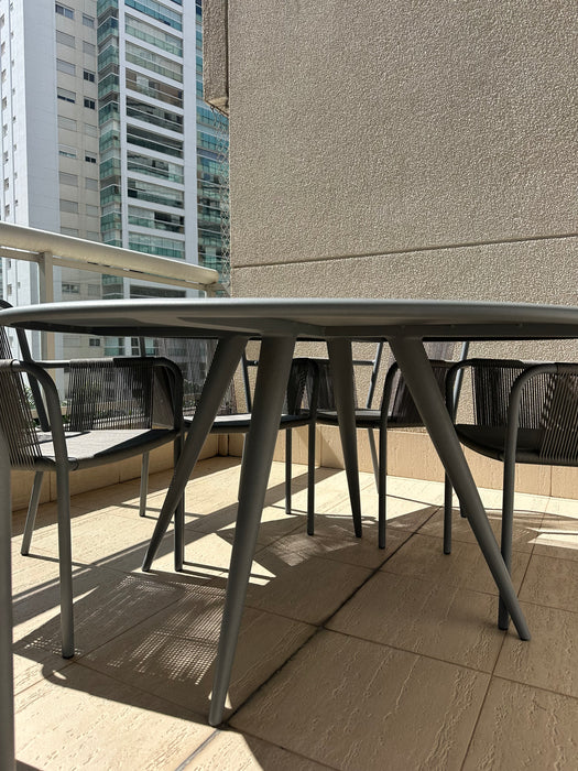 Conjunto de Mesa de Jantar "Gava" com 6 Cadeiras "Nancy" - Franccino