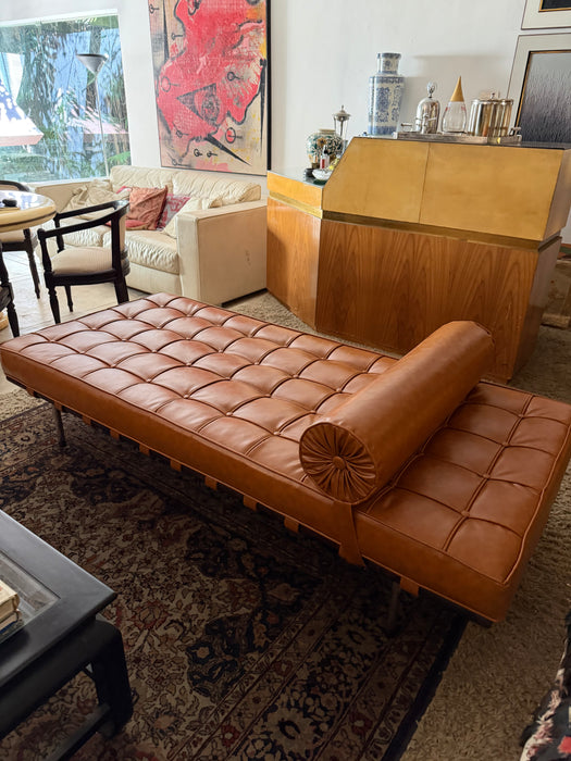 Recamier "Barcelona" Vintage em Couro - Mies Van der Hoe