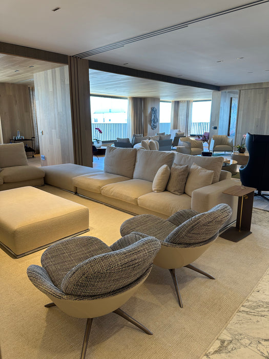 Sofá Modular "Marcel" com Par de Pufes – Antonio Citterio para B&B Italia