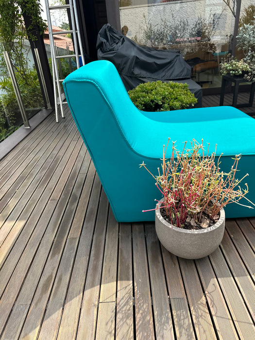 Par de Poltronas Outdoor (com capa de proteção) - Tecido Regatta Sunbrella