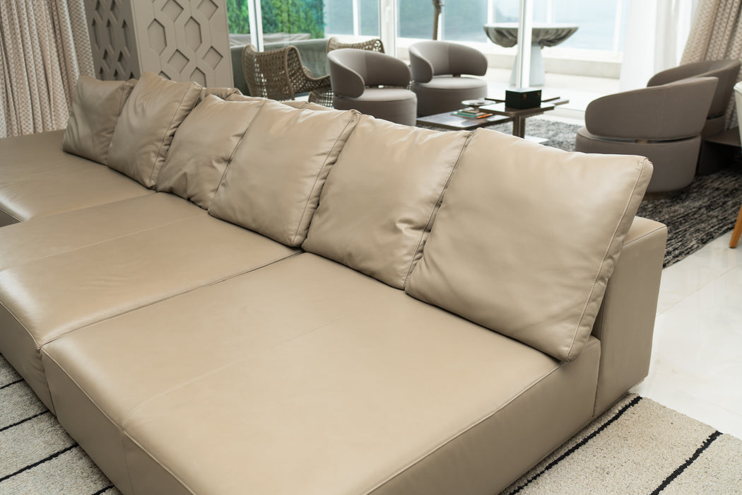 Sofá Modular “Lounge” em Couro Natural (5 Módulos) – Artefacto