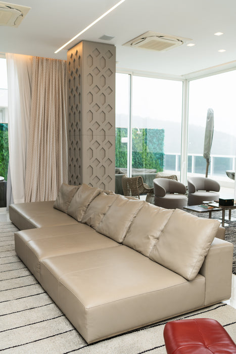 Sofá Modular “Lounge” em Couro Natural (5 Módulos) – Artefacto