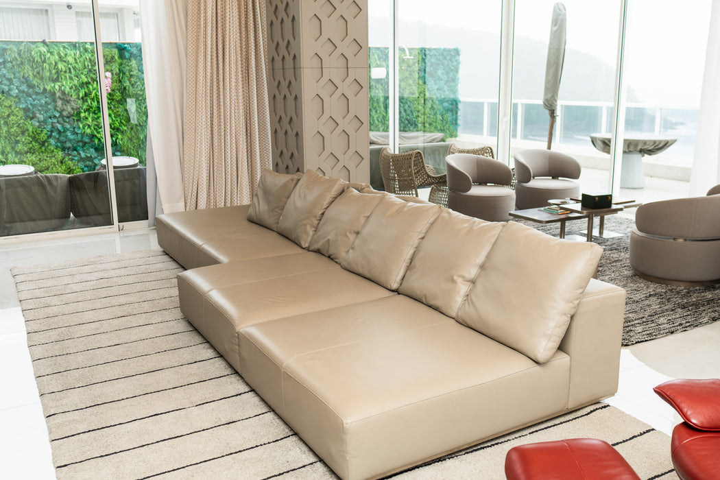 Sofá Modular “Lounge” em Couro Natural (5 Módulos) – Artefacto