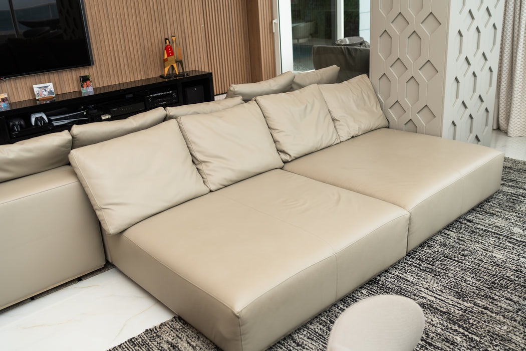 Sofá Modular “Lounge” em Couro Natural (5 Módulos) – Artefacto