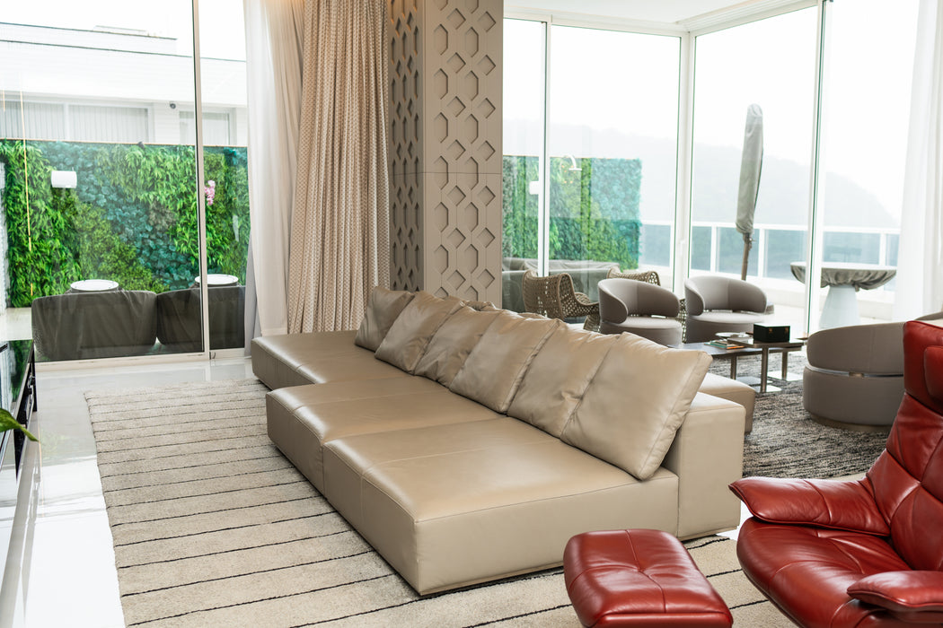 Sofá Modular “Lounge” em Couro Natural (5 Módulos) – Artefacto